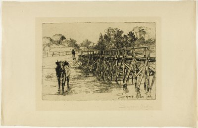 The Village Ford by Francis Seymour Haden