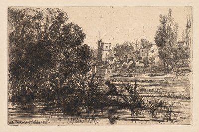 Twickenham Church, 1865 by Francis Seymour Haden