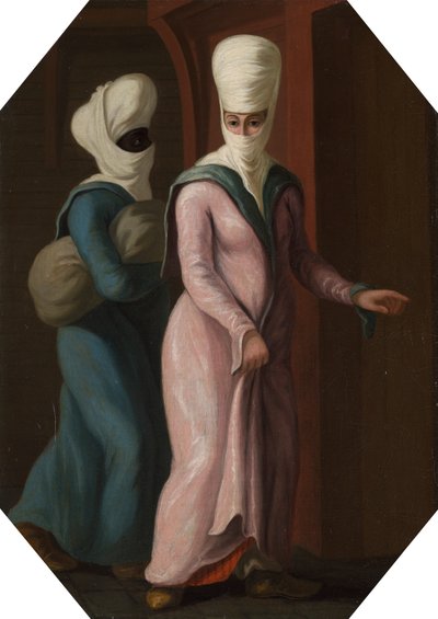 A Turkish Lady Going with her Slave to the Bath by Francis Smith