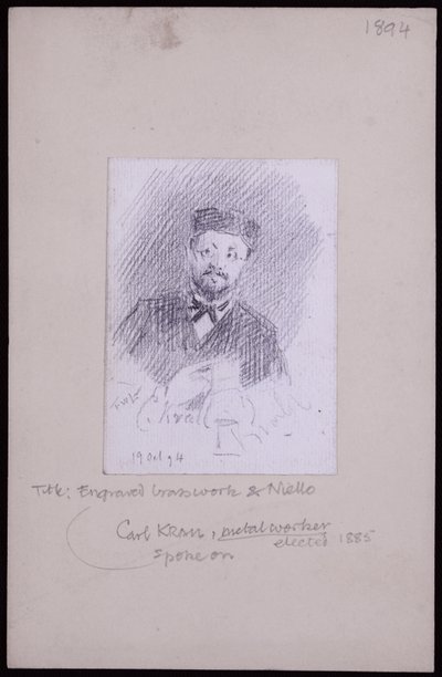 Portrait of Karl Krall by Francis Wilfred Lawson