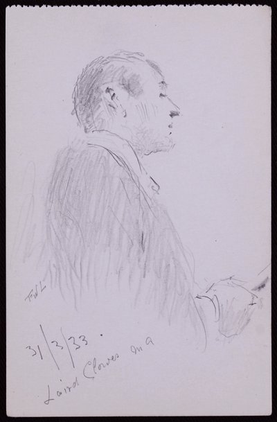 Portrait of Laird Clowes by Francis Wilfred Lawson