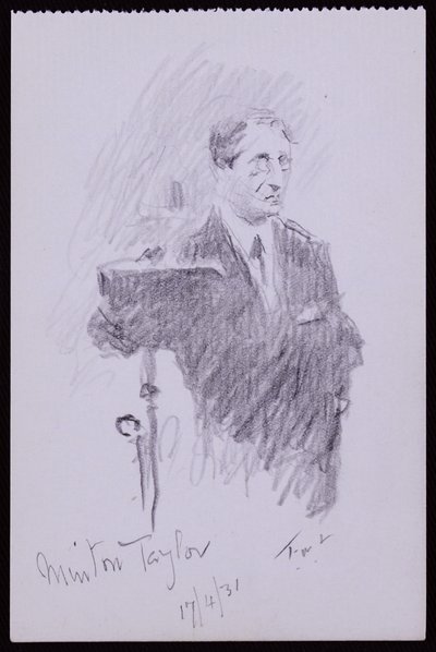 Portrait of R. Minton Taylor by Francis Wilfred Lawson