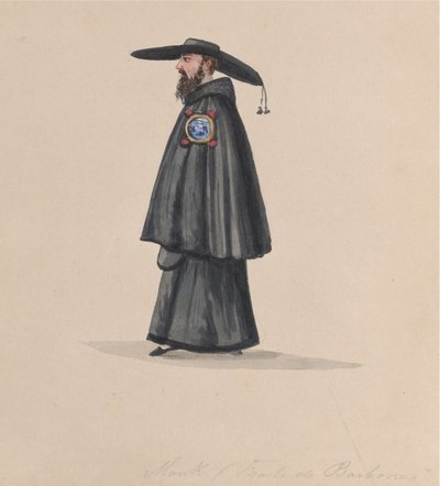 A Monk from the Order of Barbones, from a Group of Drawings Depicting Peruvian Costume by Francisco