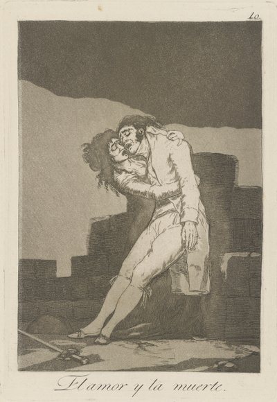 Love and Death, Plate 10 from the Series Los Caprichos by Francisco de Goya