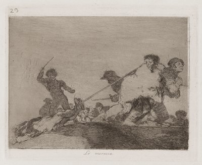 He Deserved It, Plate 29 from The Disasters of War by Francisco de Goya