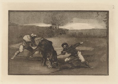 Another Way of Hunting on Foot, Plate 2 from La Tauromaquia by Francisco de Goya