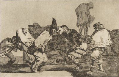 Plate 14 from the Disparates: Carnival Folly by Francisco de Goya