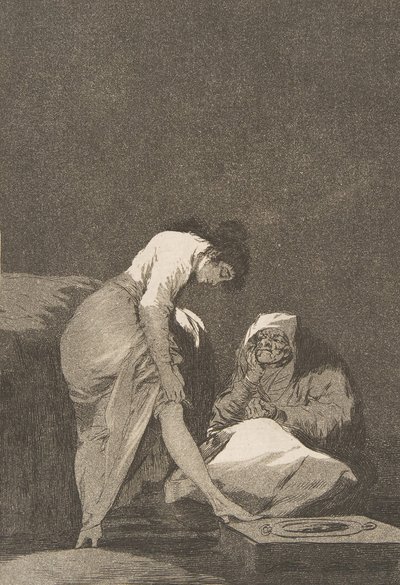 Plate 17 from Los Caprichos: It is nicely stretched by Francisco de Goya