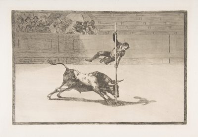 The Agility and Audacity of Juanito Apiñani in the Ring (Plate 20 from the Tauromaquia) by Francisco de Goya