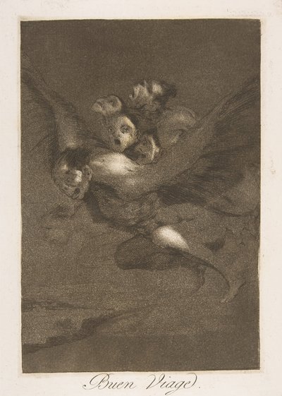 Bon Voyage (Plate 64 from Los Caprichos) by Francisco de Goya