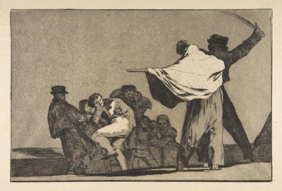 Plate A from the Disparates: Well-Known Folly by Francisco de Goya