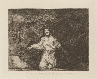 Sad Forebodings of What Is Going to Happen, pl. 1 from the series The Disasters of War by Francisco de Goya