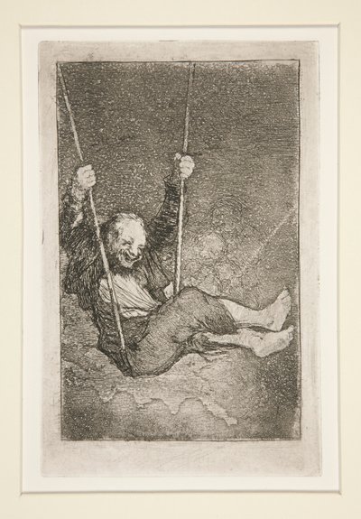 Old Man on a Swing by Francisco de Goya