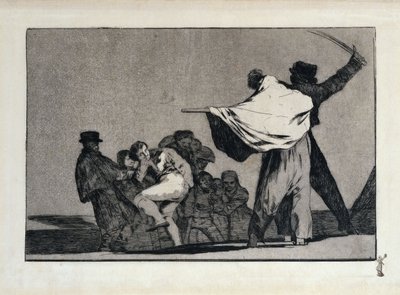 Known Folly, also: Additional Proverb: What a Warrior! by Francisco Jose de Goya y Lucientes