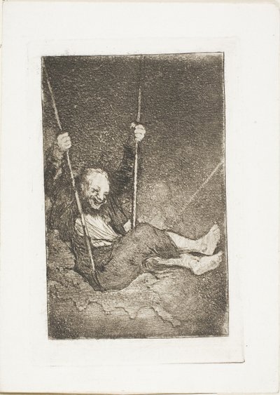 Old Man on a Swing by Francisco Jose de Goya y Lucientes