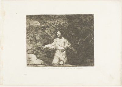 Sad Forebodings of What is Going to Happen, plate one from The Disasters of War by Francisco Jose de Goya y Lucientes
