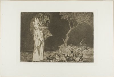 Soldiers Frightened by a Phantom, from Disparates, published as plate 2 in Los Proverbios by Francisco Jose de Goya y Lucientes