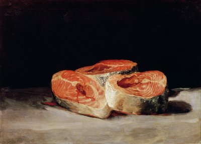 Still Life with Slices of Salmon by Francisco Jose de Goya y Lucientes