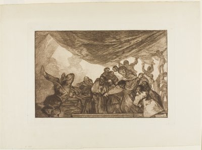 Without Commending Himself Either to God or the Devil, plate 15 from Los Proverbios by Francisco Jose de Goya y Lucientes