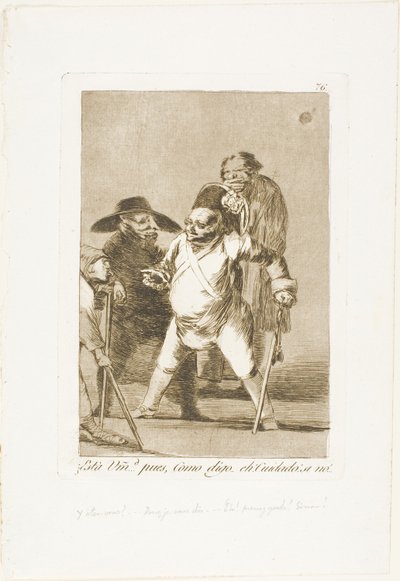 You Understand? ... Well, As I Say... Eh! Look Out! Otherwise..., Plate 76 from Los Caprichos by Francisco Jose de Goya y Lucientes