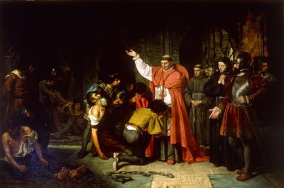 Cardinal Cisneros Freeing the Captives of Oran by Francisco Jover y Casanova
