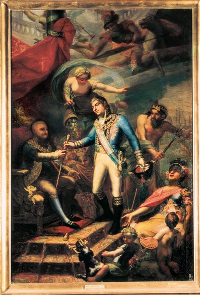Charles IV of Spain Appointing Manuel Godoy Admiral of the Navy by Francisco Llacer y Valdermont