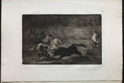 Bullfights: A Spanish Mounted Knight Breaking Short Spears with the Help of Assistants by Francisco de Goya