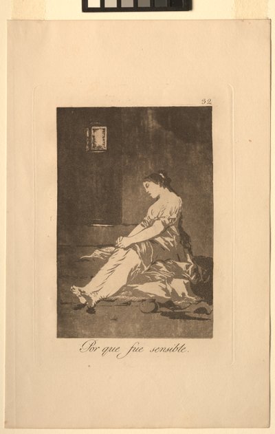 Caprichos: Because She Was Susceptible by Francisco de Goya