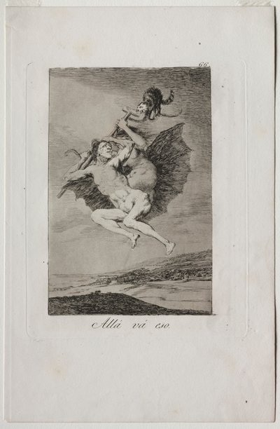 Caprichos: There It Goes by Francisco de Goya