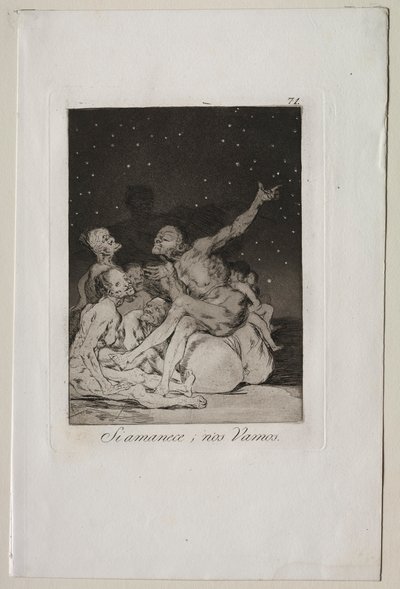 Caprichos: When Day Breaks We Will Be Off by Francisco de Goya