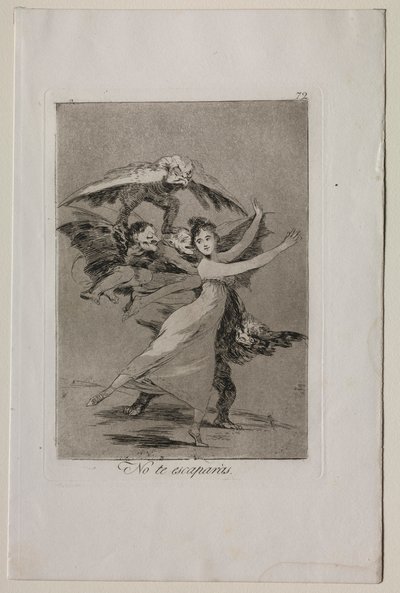 Caprichos: You Will Not Escape by Francisco de Goya
