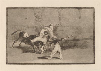 A Moor Caught by the Bull in the Ring by Francisco de Goya