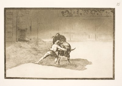 The Famous Martincho Places the Banderillas, Tricks the Bull with His Body Movements by Francisco de Goya