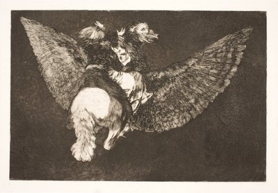 The Flying Fool (Renounce the Friend Who Hides You Under His Wings and Bites You with His Beak) by Francisco de Goya