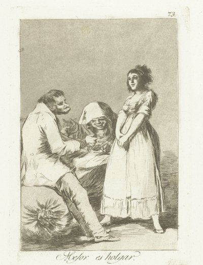 It is Better to be Lazy (Los Caprichos) by Francisco de Goya