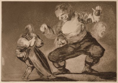 Simpleton, from the series Los Disparates by Francisco de Goya