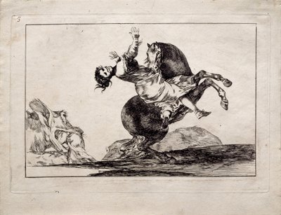 The Horse-Abductor from the series Los Disparates Follies, 1815-1819 by Francisco de Goya