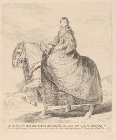 Isabel de Borbon by Francisco de Goya after Diego Velázquez