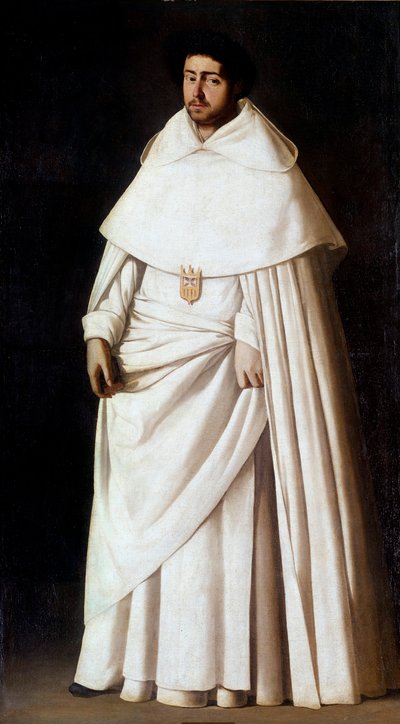 Portrait of Monk Mercedaire, Spanish Religious Order by Francisco de Zurbaran