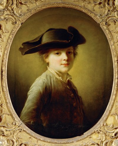 Young Boy with Three-Cornered Hat by Francois Hubert Drouais