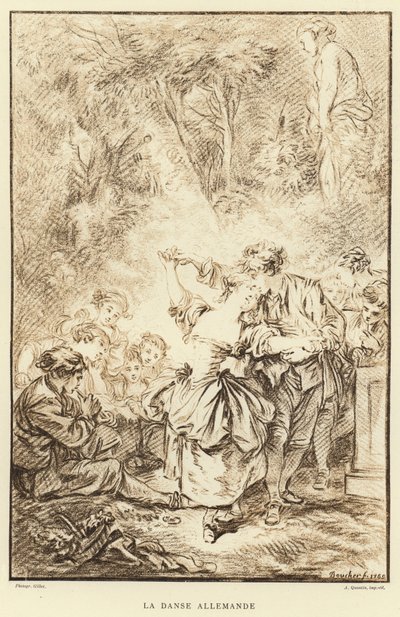 The German Dance by Francois (after) Boucher