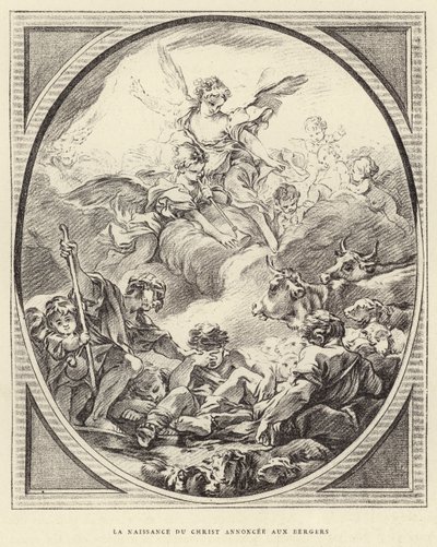 The Birth of Christ Announced to the Shepherds by Francois (after) Boucher