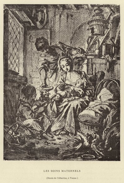 Maternal Care by Francois (after) Boucher