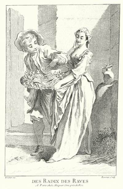 Radish and Turnip Seller by Francois (after) Boucher