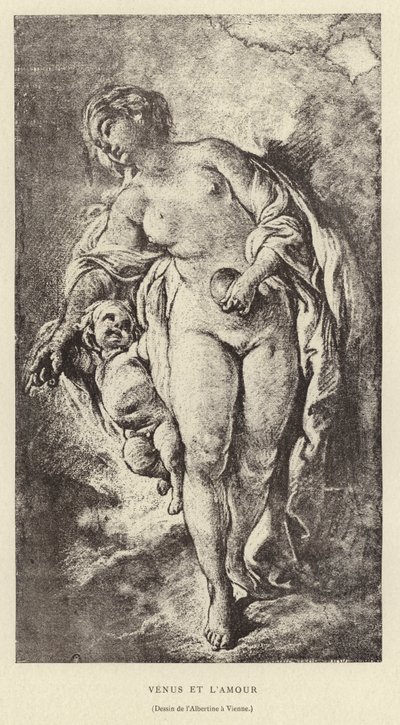 Venus and Cupid by Francois (after) Boucher