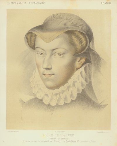 Louise of Lorraine, wife of King Henry III of France by Francois (after) Clouet