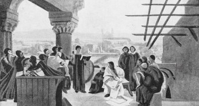 The School of Abelard by Francois (after) Flameng