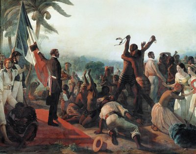 Proclamation of the abolition of slavery in the French colonies on April 23 by François Auguste Biard