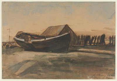 Boat on a Beach, Le Tréport by François Bonvin