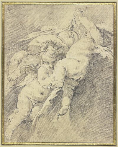Three Angels Floating in the Air by François Boucher